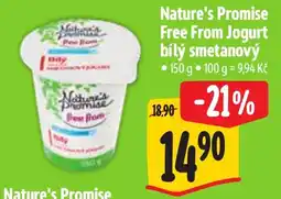 Albert Nature's Promise free from jogurt bílý smetanový nabídka