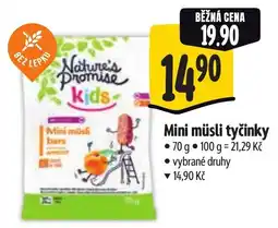 Albert Nature's Promise kids Mini müsli tyčinky nabídka