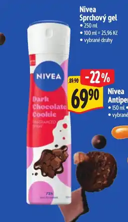 Albert Nivea sprchový gel dark chocolate cookie nabídka