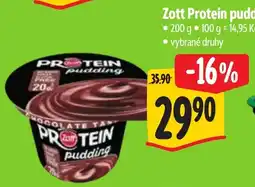 Albert Zott Protein pudding nabídka