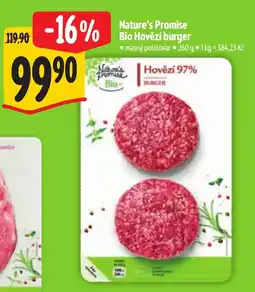 Albert Nature's Promise Bio Hovězí burger nabídka