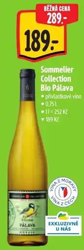 Albert Sommelier Collection Bio Pálava nabídka