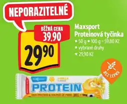 Albert Maxsport proteinová tyčinka nabídka