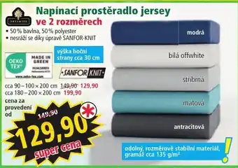 Dreamer napínací prostěradlo jersey