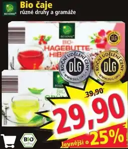 Norma Bio čaje nabídka