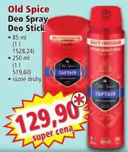 Norma Old Spice Deo Spray Deo Stick nabídka