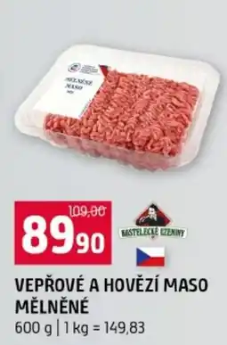 Terno Rástelecké uzeniny vepřové a hovězí maso mělněné nabídka