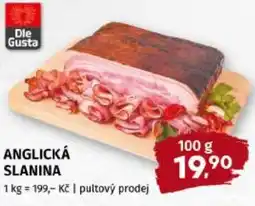 Trefa Die Gusta anglická slanina nabídka