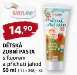 Trefa Babyland dětská zubní pasta nabídka