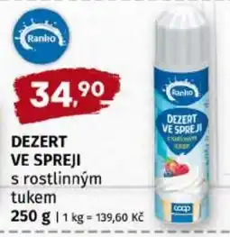 Trefa Ranho dezert ve spreji s rostlinným tukem nabídka