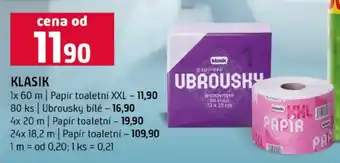 Klasik ubrousky bílé