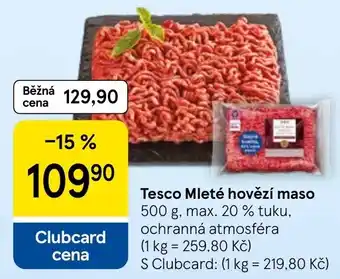 Tesco Mleté hovězí maso