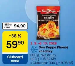 Tesco Don Peppe plněné knedlíky nabídka