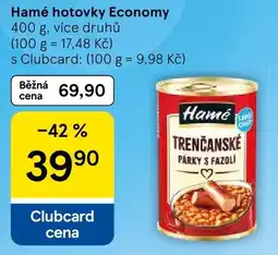 Tesco Hamé trenčanské párky s fazolí nabídka