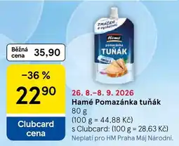 Tesco Hamé Pomazánka tuňák nabídka