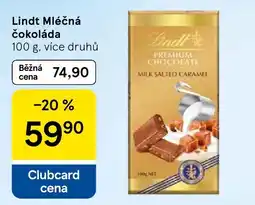 Tesco Lindt Mléčná čokoláda nabídka