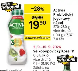 Tesco Activia probiotický jogurtový nápoj nabídka
