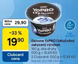 Tesco Danone YoPRO Odtučněný zakysaný výrobek nabídka