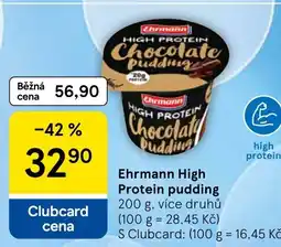 Tesco Ehrmann high protein pudding nabídka