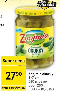 Tesco Znojmia okurky 5-7 cm nabídka