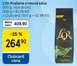 Tesco L'Or Pražená zrnková káva nabídka