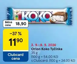 Tesco Orion Koko Tyčinka nabídka