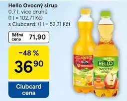 Tesco Hello ovocný sirup nabídka