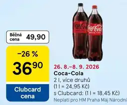 Tesco Coca-Cola 2 l, více druhů nabídka