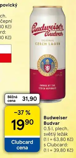 Tesco Budweiser Budvar nabídka