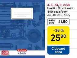Tesco Herlitz školní sešit nabídka