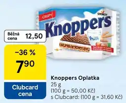 Tesco Knoppers Oplatka nabídka
