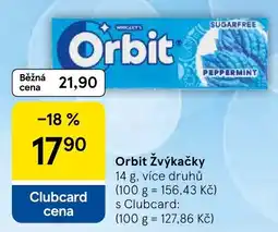 Tesco Orbit Žvýkačky nabídka
