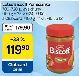 Tesco Lotus Biscoff Pomazánka nabídka