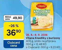 Tesco Vitana knedlíky s buriony nabídka