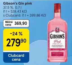 Tesco Gibson's Gin pink nabídka