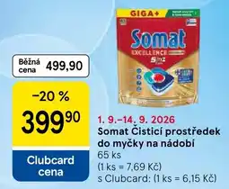 Tesco Somat čisticí prostředek do myčky na nádobí nabídka