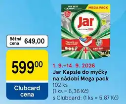 Tesco Jar kapsle do myčky nabídka