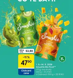 Tesco Smushie Bio Pyré nabídka