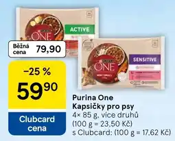 Tesco Purina One kapsičky pro psy nabídka