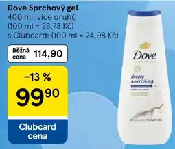Tesco Dove sprchový gel nabídka