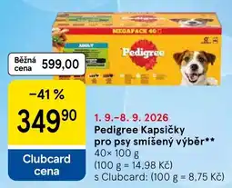 Tesco Pedigree Kapsičky pro psy smíšený výběr nabídka