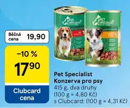 Tesco Pet Specialist konzerva pro psy nabídka