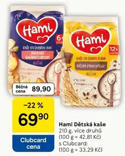 Tesco Hami Dětská kaše nabídka
