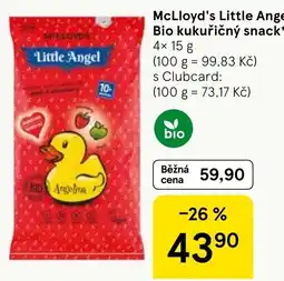 Tesco McLloyd's Little Angel Bio kukuřičný snack nabídka