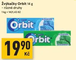 Žabka Orbit žvýkačky nabídka