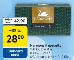 Tesco Harmony kapesníky nabídka