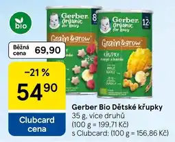 Tesco Gerber Bio Dětské křupky nabídka