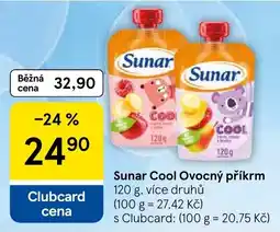 Tesco Sunar Cool Ovocný příkrm nabídka