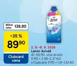 Tesco Lenor Aviváž nabídka