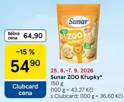 Tesco Sunar ZOO Křupky nabídka